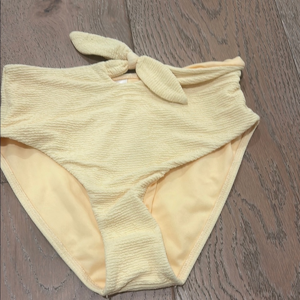 Yellow High-Waisted Bikini Bottoms